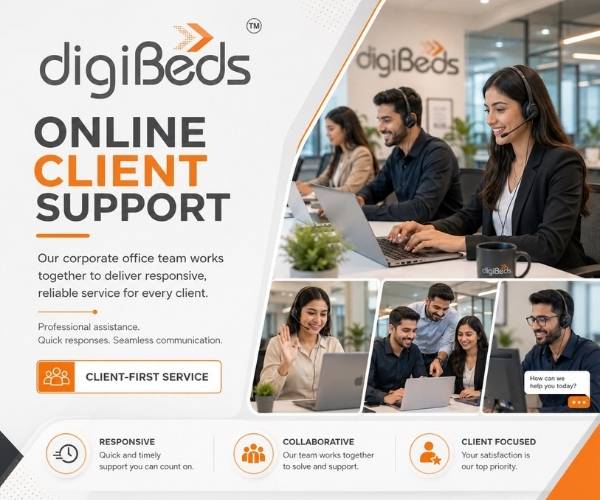 Digibeds online client support team poster