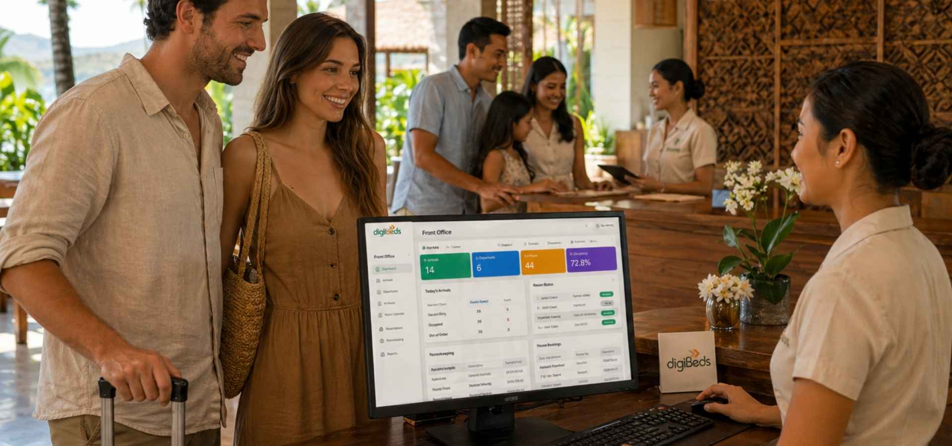 Digibeds front office guest workflow